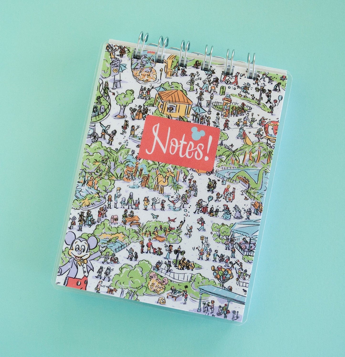 Coil Bound Notepad – Doodle Design – Short, WDW Notebook