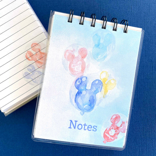 Coil Bound Notepad – Balloon Design – Short, WDW Notebook