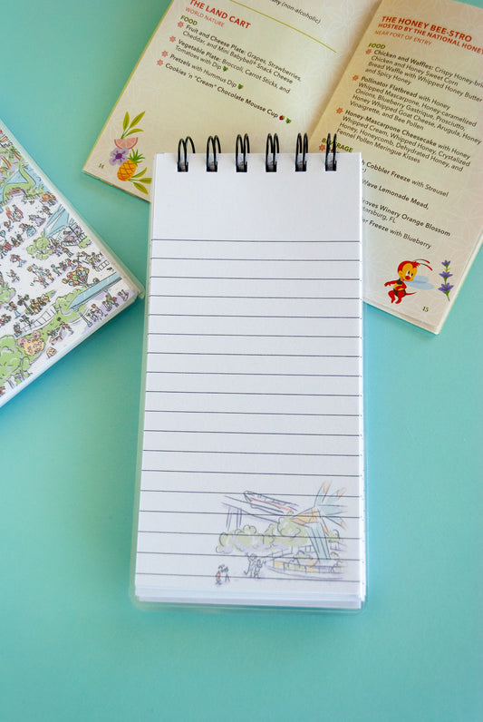 Coil Bound Notepad – Doodle Design – Tall, WDW Notebook