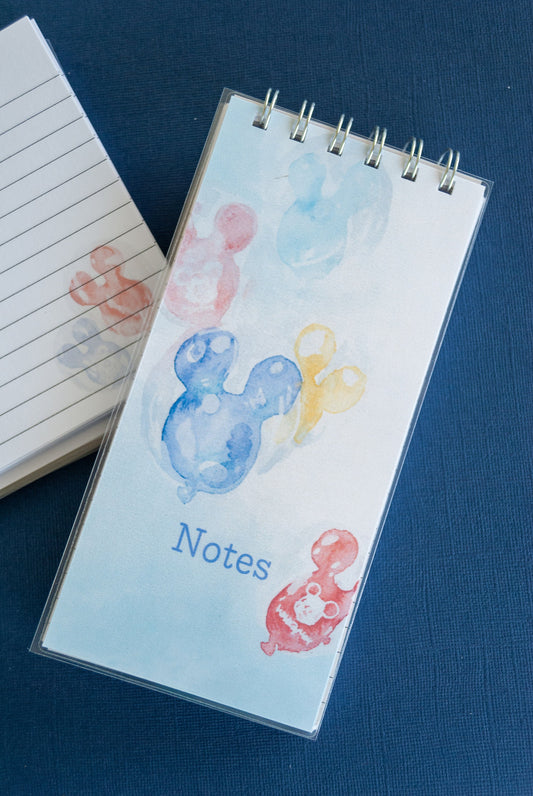 Coil Bound Notepad – Balloon Design – Tall, WDW Notebook